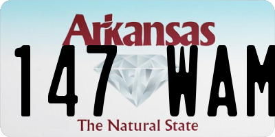AR license plate 147WAM