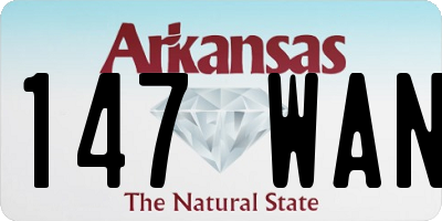 AR license plate 147WAN