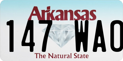 AR license plate 147WAO