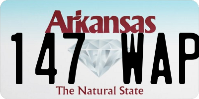 AR license plate 147WAP