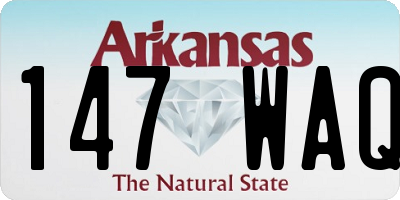 AR license plate 147WAQ