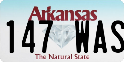 AR license plate 147WAS