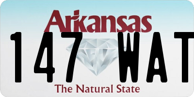 AR license plate 147WAT