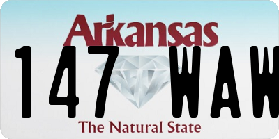AR license plate 147WAW