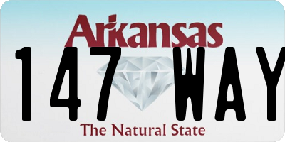 AR license plate 147WAY