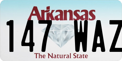 AR license plate 147WAZ
