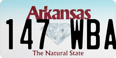 AR license plate 147WBA