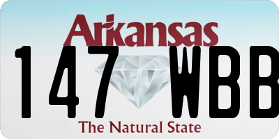AR license plate 147WBB