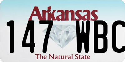 AR license plate 147WBC