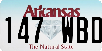 AR license plate 147WBD