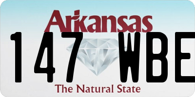 AR license plate 147WBE