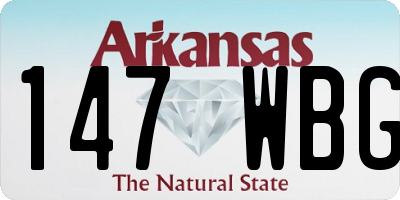 AR license plate 147WBG