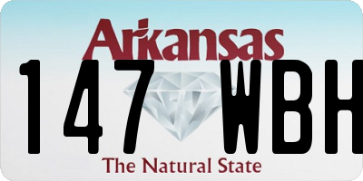 AR license plate 147WBH