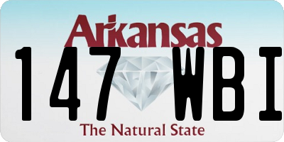 AR license plate 147WBI