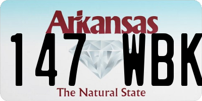 AR license plate 147WBK