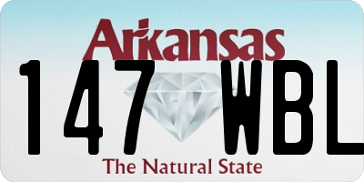 AR license plate 147WBL