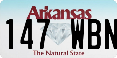 AR license plate 147WBN