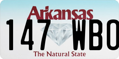 AR license plate 147WBO