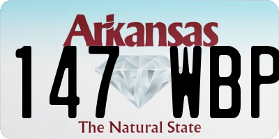 AR license plate 147WBP