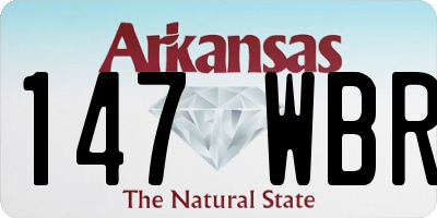 AR license plate 147WBR