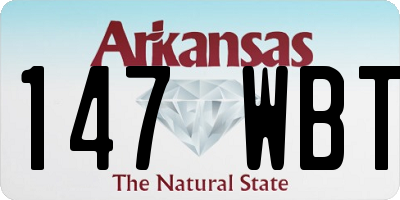 AR license plate 147WBT