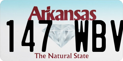 AR license plate 147WBV