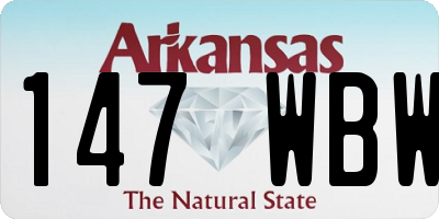AR license plate 147WBW