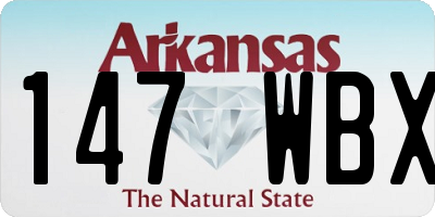 AR license plate 147WBX