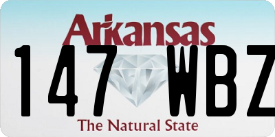 AR license plate 147WBZ