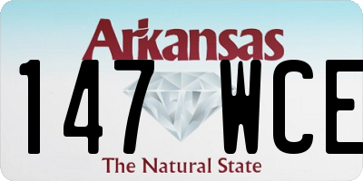 AR license plate 147WCE