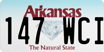 AR license plate 147WCI