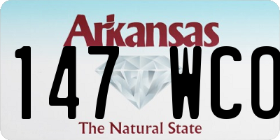 AR license plate 147WCO