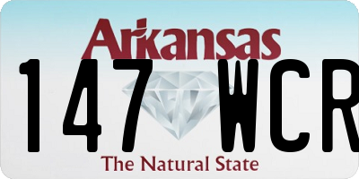 AR license plate 147WCR