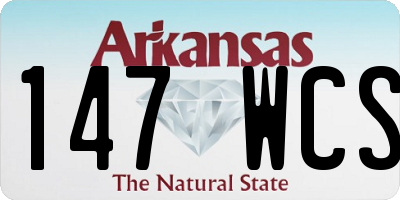 AR license plate 147WCS