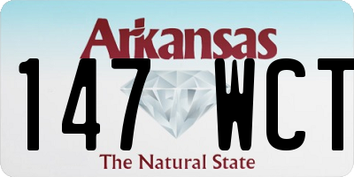 AR license plate 147WCT