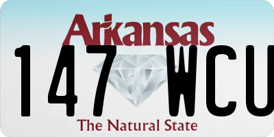 AR license plate 147WCU