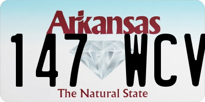 AR license plate 147WCV
