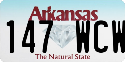 AR license plate 147WCW