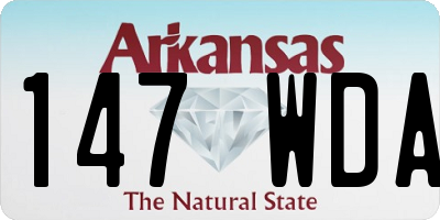 AR license plate 147WDA