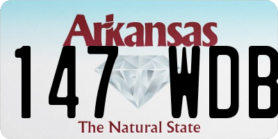 AR license plate 147WDB