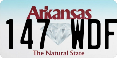 AR license plate 147WDF