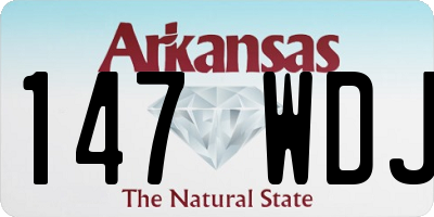 AR license plate 147WDJ