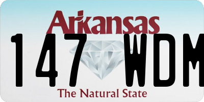 AR license plate 147WDM