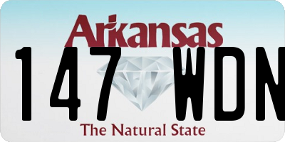AR license plate 147WDN