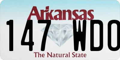 AR license plate 147WDO