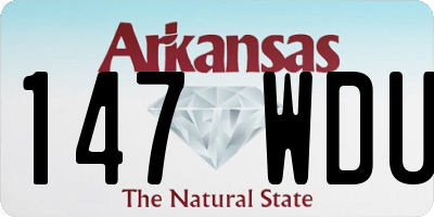 AR license plate 147WDU