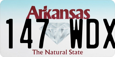 AR license plate 147WDX