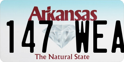 AR license plate 147WEA