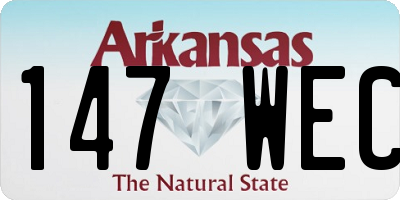 AR license plate 147WEC