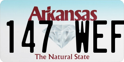 AR license plate 147WEF